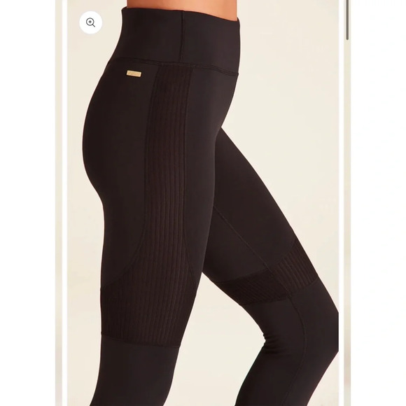 NWT $115 Alala Vamp Tight Size Small Black + Black Rib Leggings Workout Pants - Picture 2 of 11